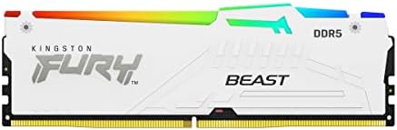 קינגסטון Fury Beast White RGB 32GB 6000MT/S CL36 DDR5 Expo Dimm | סנכרון אינפרא אדום | תוכנת